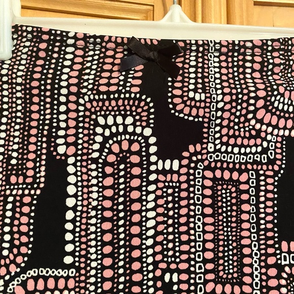 Rampage Black Pink White Polka Dot/ Geometric Print Lace Trim Skirt Sz S - Picture 5 of 10